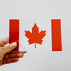 A Person Holding a Canadian Paper Flag